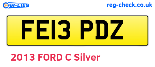 FE13PDZ are the vehicle registration plates.
