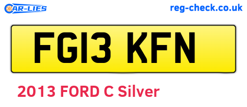 FG13KFN are the vehicle registration plates.