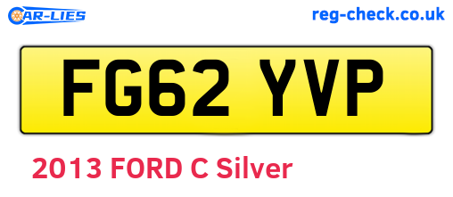 FG62YVP are the vehicle registration plates.