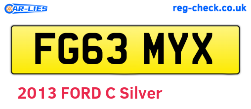 FG63MYX are the vehicle registration plates.
