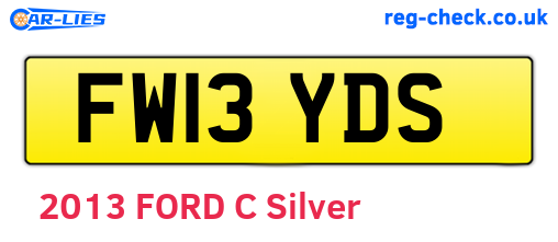 FW13YDS are the vehicle registration plates.