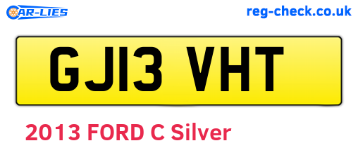 GJ13VHT are the vehicle registration plates.