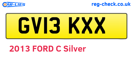 GV13KXX are the vehicle registration plates.