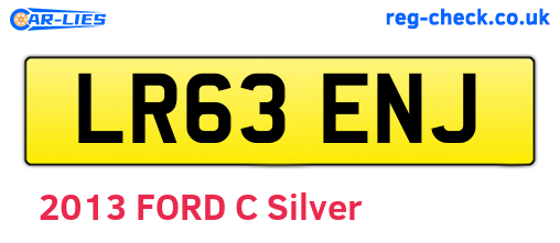 LR63ENJ are the vehicle registration plates.