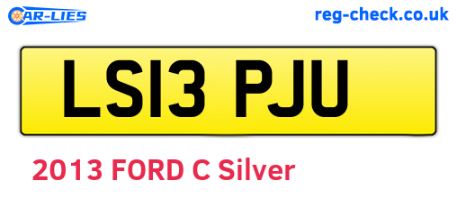 LS13PJU are the vehicle registration plates.