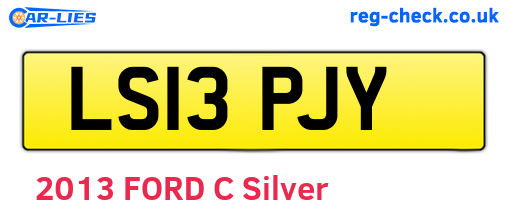 LS13PJY are the vehicle registration plates.