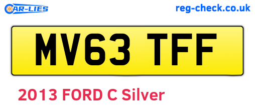 MV63TFF are the vehicle registration plates.