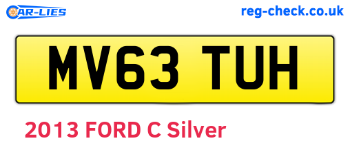 MV63TUH are the vehicle registration plates.