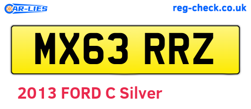 MX63RRZ are the vehicle registration plates.