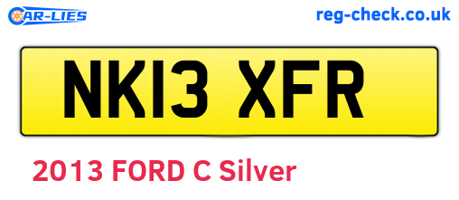 NK13XFR are the vehicle registration plates.