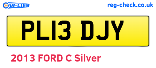 PL13DJY are the vehicle registration plates.