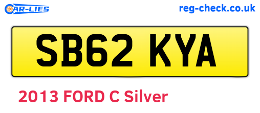 SB62KYA are the vehicle registration plates.