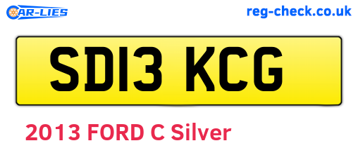 SD13KCG are the vehicle registration plates.