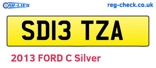 SD13TZA are the vehicle registration plates.