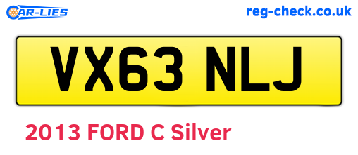 VX63NLJ are the vehicle registration plates.