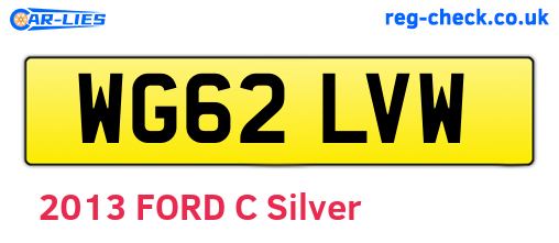 WG62LVW are the vehicle registration plates.