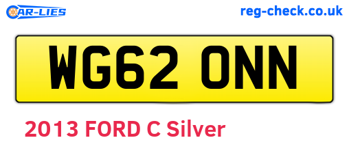 WG62ONN are the vehicle registration plates.