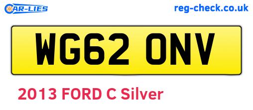WG62ONV are the vehicle registration plates.