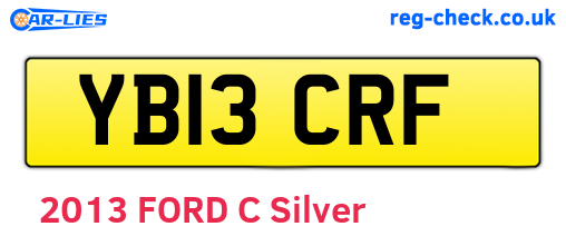 YB13CRF are the vehicle registration plates.