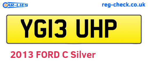 YG13UHP are the vehicle registration plates.
