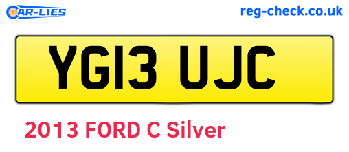 YG13UJC are the vehicle registration plates.
