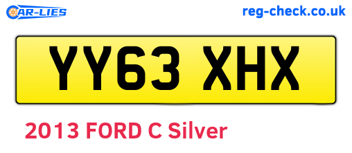 YY63XHX are the vehicle registration plates.