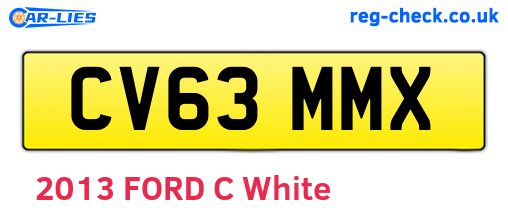 CV63MMX are the vehicle registration plates.