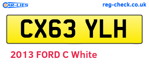 CX63YLH are the vehicle registration plates.