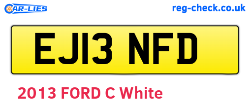 EJ13NFD are the vehicle registration plates.