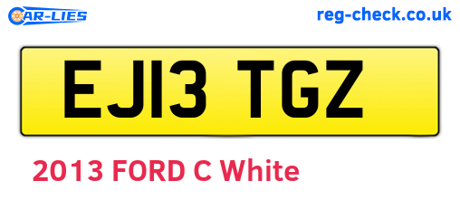 EJ13TGZ are the vehicle registration plates.