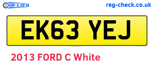 EK63YEJ are the vehicle registration plates.