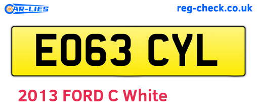 EO63CYL are the vehicle registration plates.