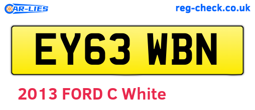 EY63WBN are the vehicle registration plates.