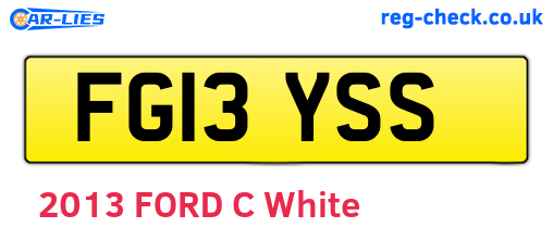 FG13YSS are the vehicle registration plates.