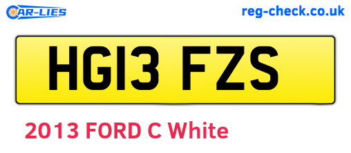HG13FZS are the vehicle registration plates.