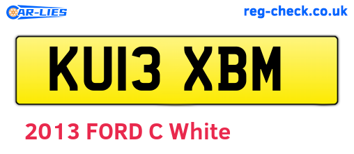 KU13XBM are the vehicle registration plates.
