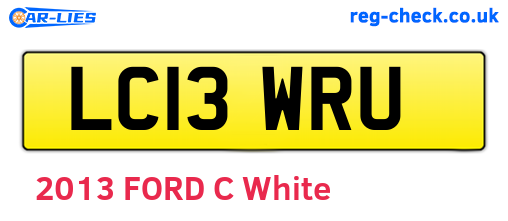 LC13WRU are the vehicle registration plates.