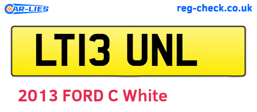LT13UNL are the vehicle registration plates.