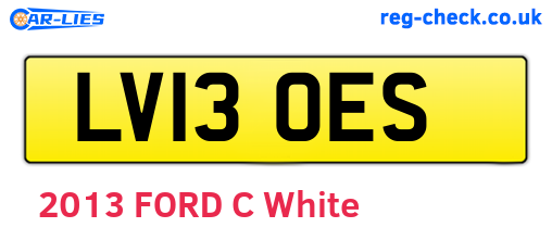 LV13OES are the vehicle registration plates.