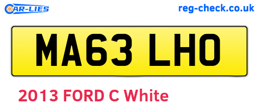 MA63LHO are the vehicle registration plates.
