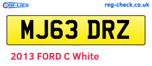 MJ63DRZ are the vehicle registration plates.