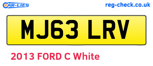 MJ63LRV are the vehicle registration plates.