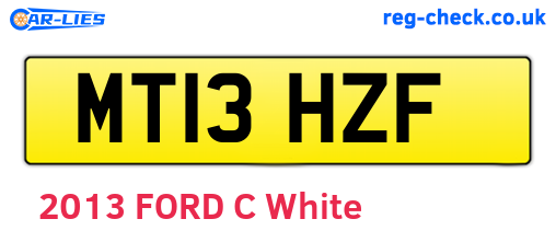 MT13HZF are the vehicle registration plates.