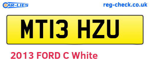 MT13HZU are the vehicle registration plates.
