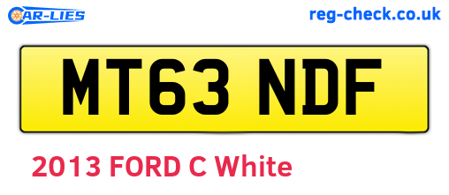 MT63NDF are the vehicle registration plates.