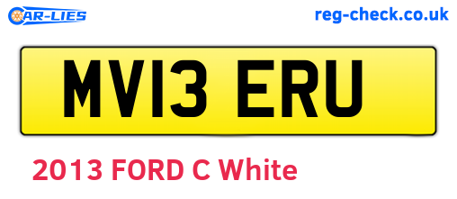 MV13ERU are the vehicle registration plates.