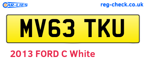 MV63TKU are the vehicle registration plates.
