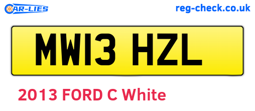 MW13HZL are the vehicle registration plates.
