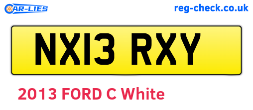 NX13RXY are the vehicle registration plates.