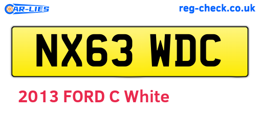 NX63WDC are the vehicle registration plates.